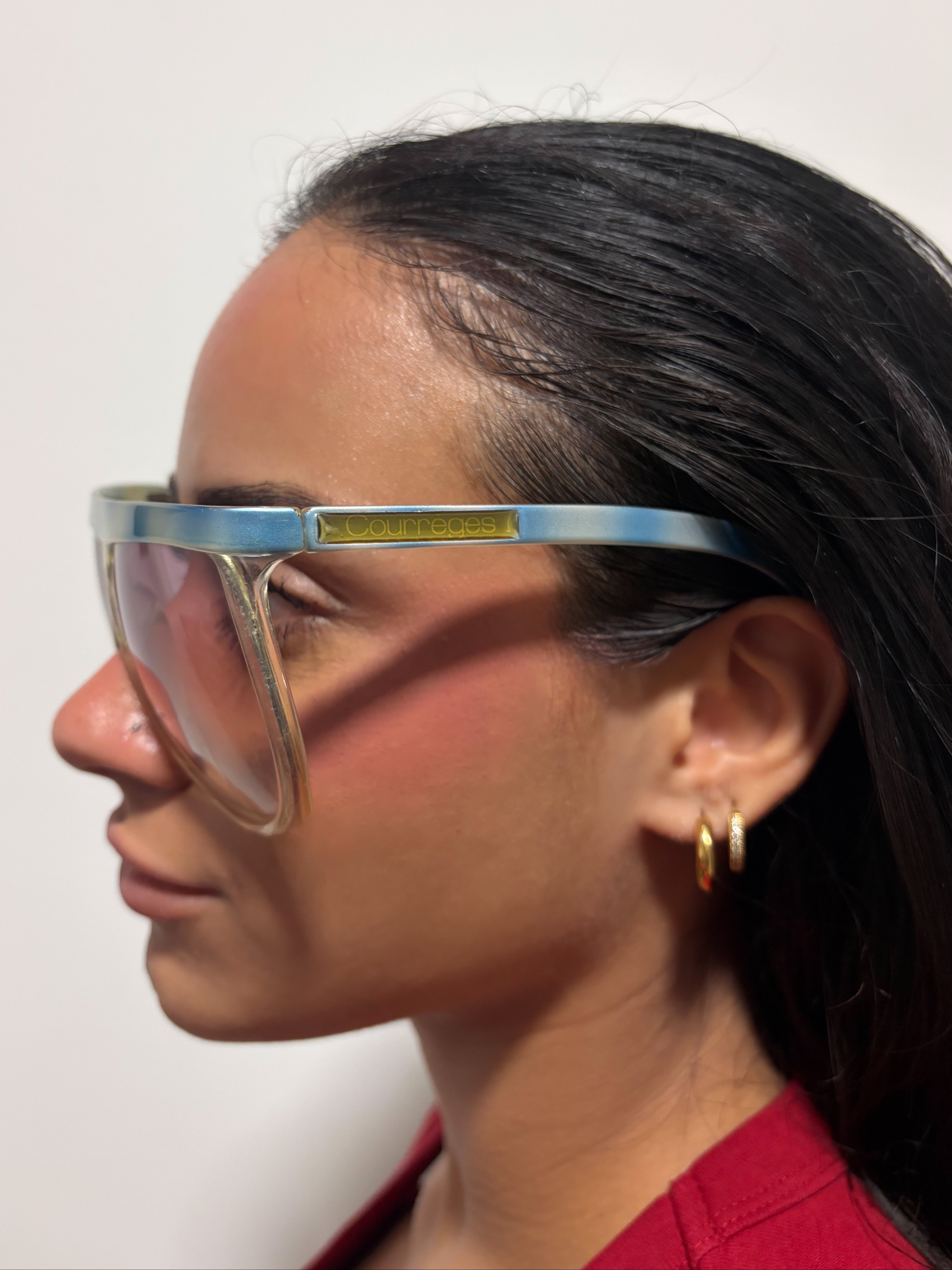 Vintage Courrèges Space Age Shield Sunglasses