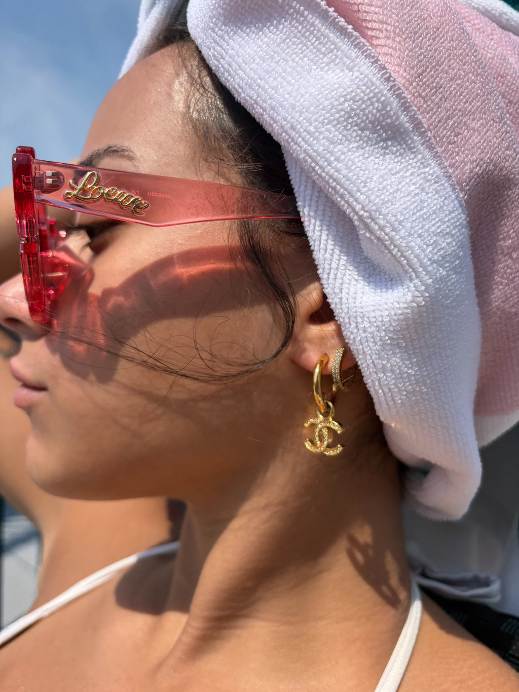 Chanel CC Clamshell Earrings