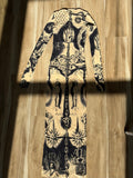 Jean Paul Gaultier Black Beige Heraldique Midi Dress