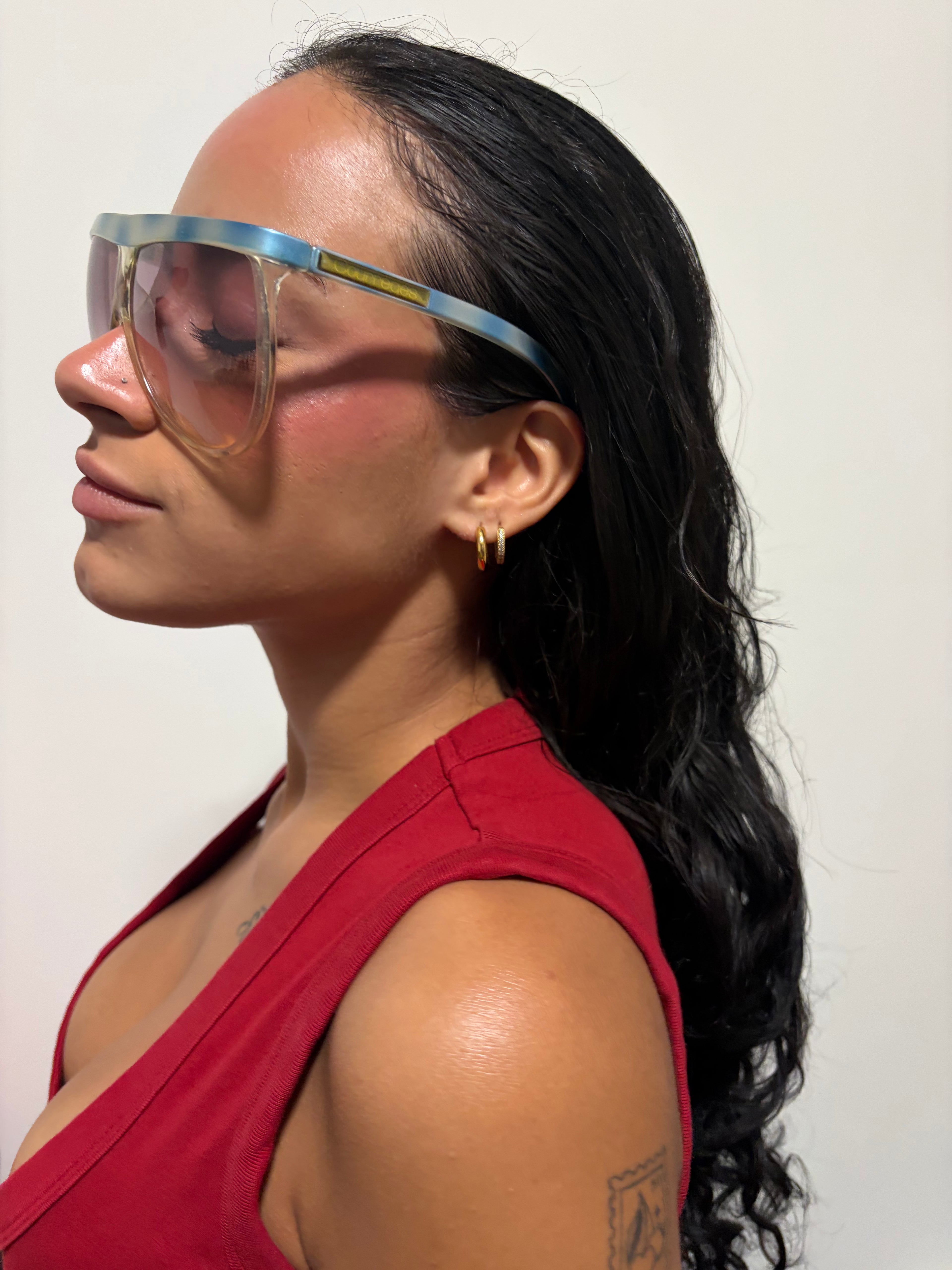 Vintage Courrèges Space Age Shield Sunglasses