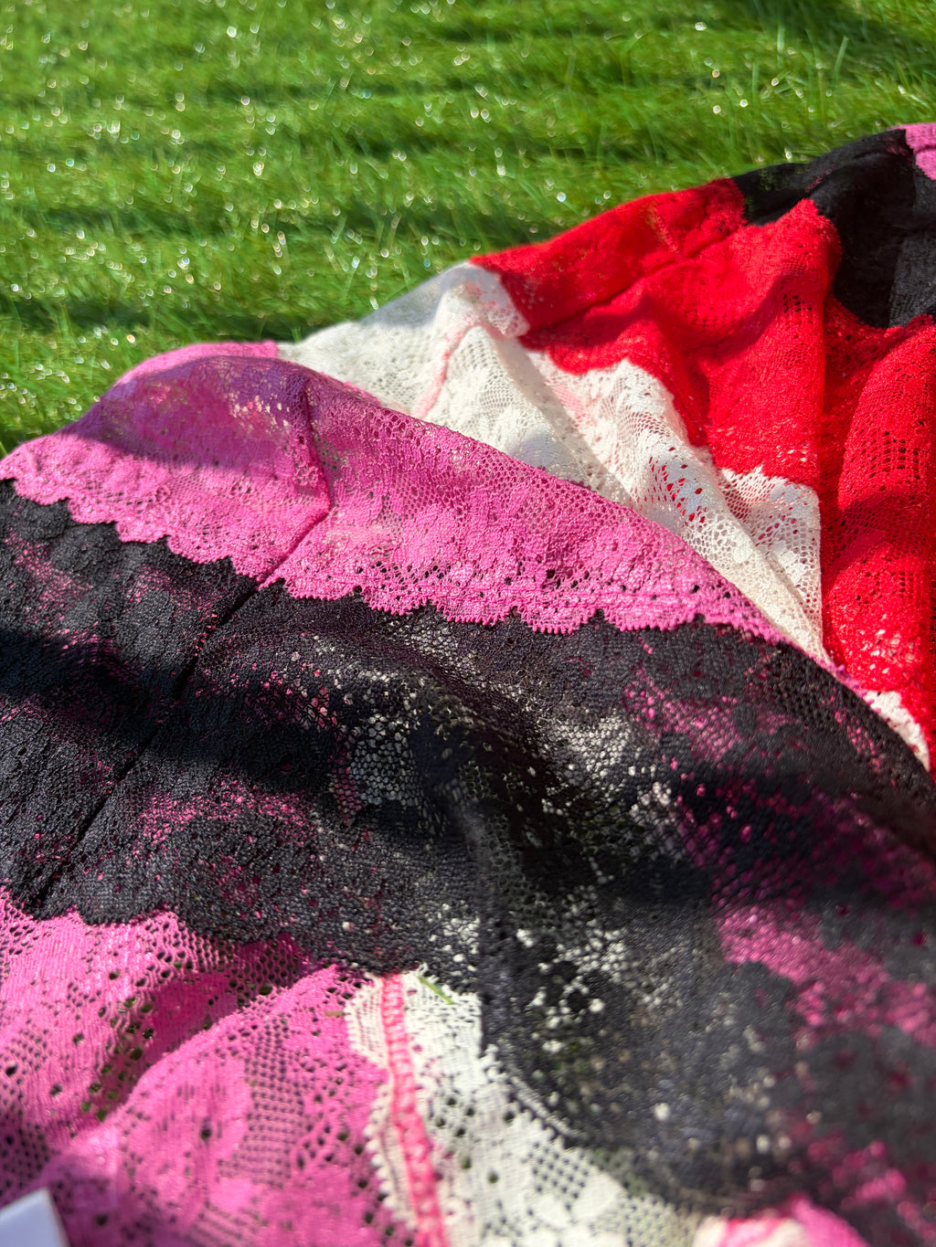 Lace Panel Midi Skirt