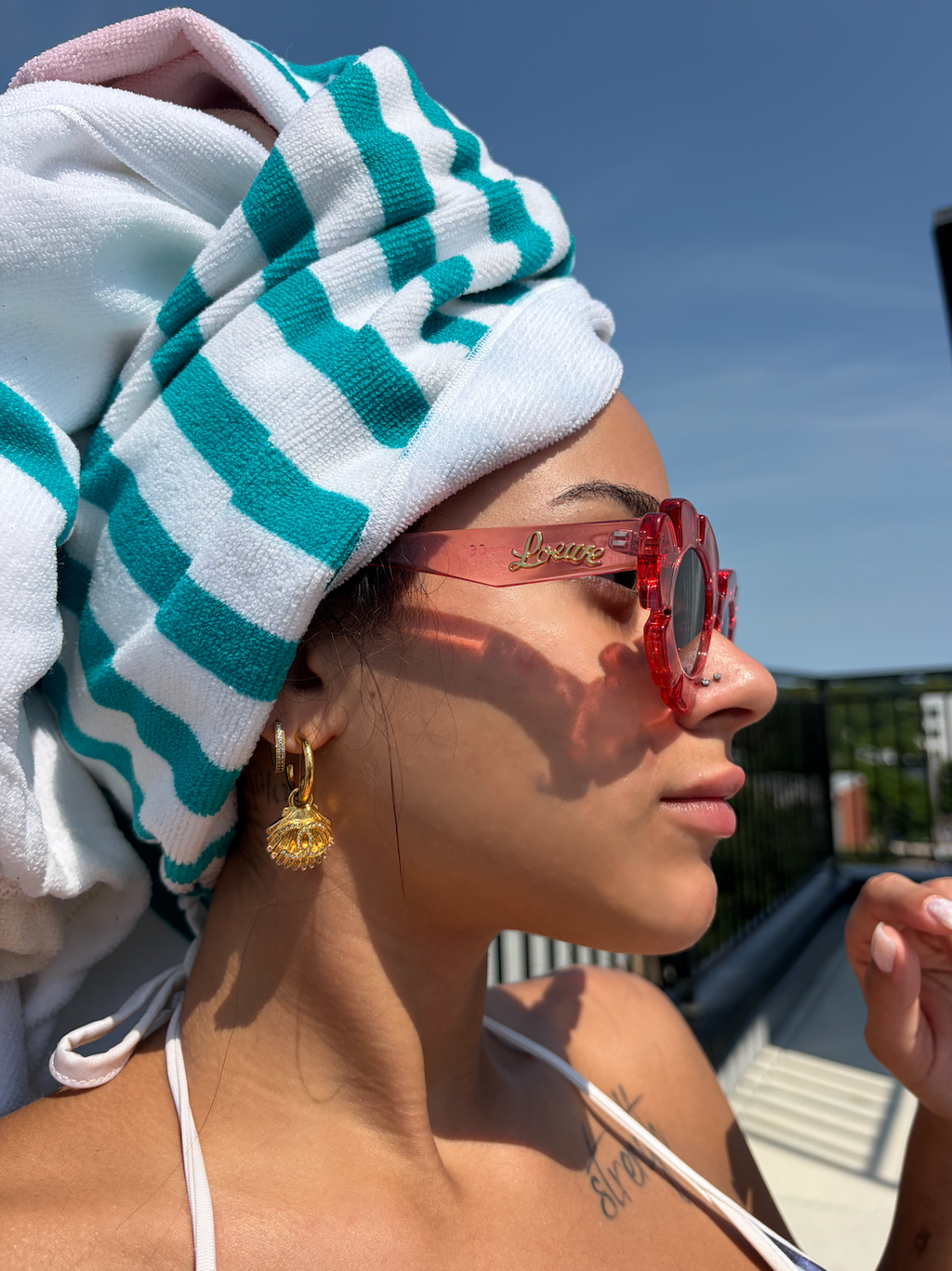 Chanel CC Clamshell Earrings