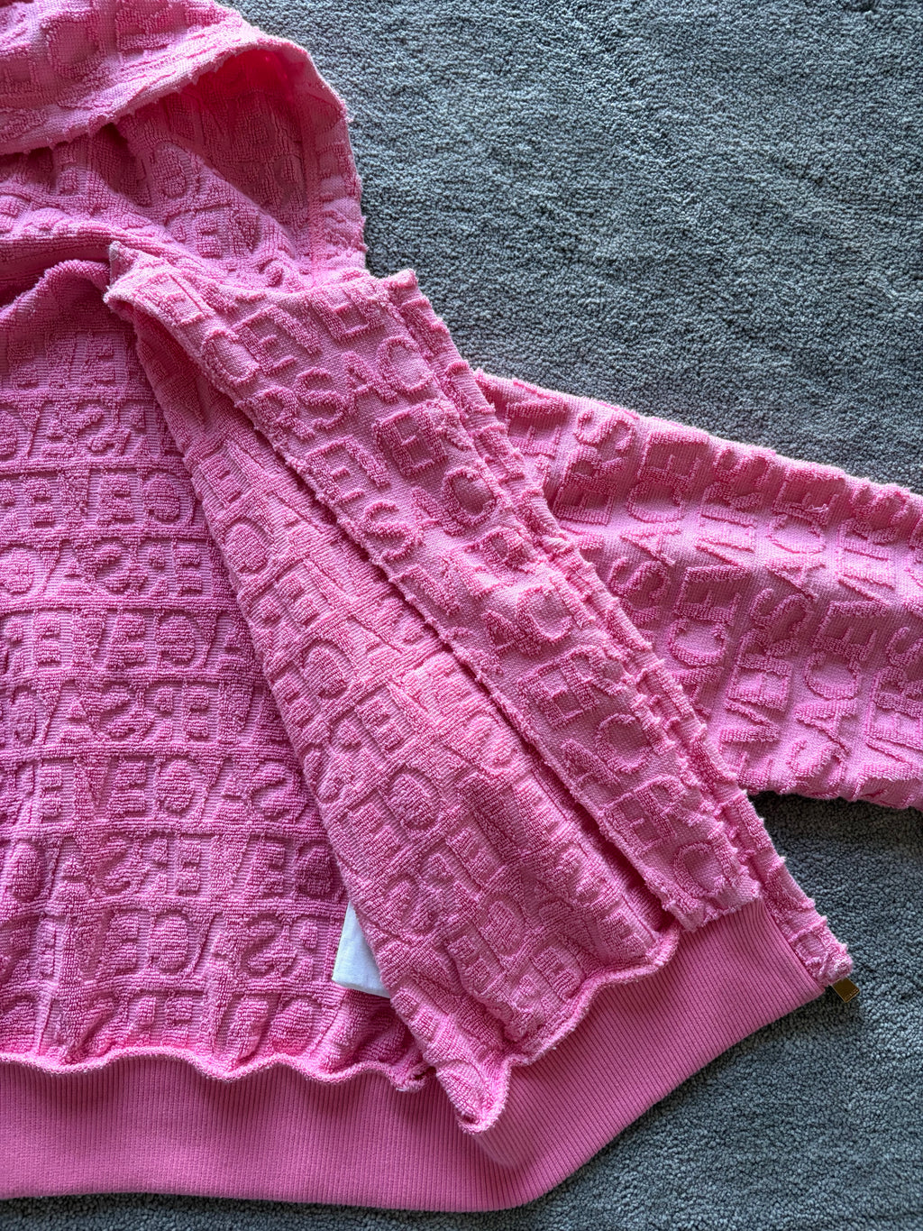 Versace Terrycloth Cropped Zip Up